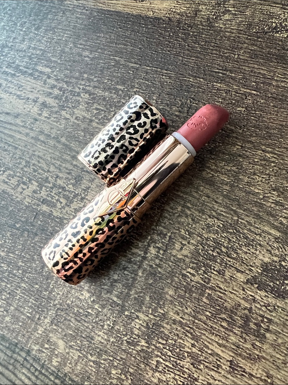 Leopard-Print Rose Pink Lipstick – Glowing Jen Color